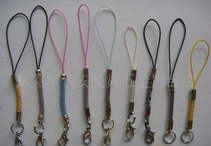 供应人造丝手机绳,彩色编织绳,手机吊绳价格 厂家 图片
